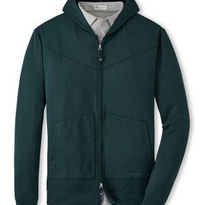 Peter Millar Men's Balsam Beaumont Performance Full-Zip Hoodie Size XXL